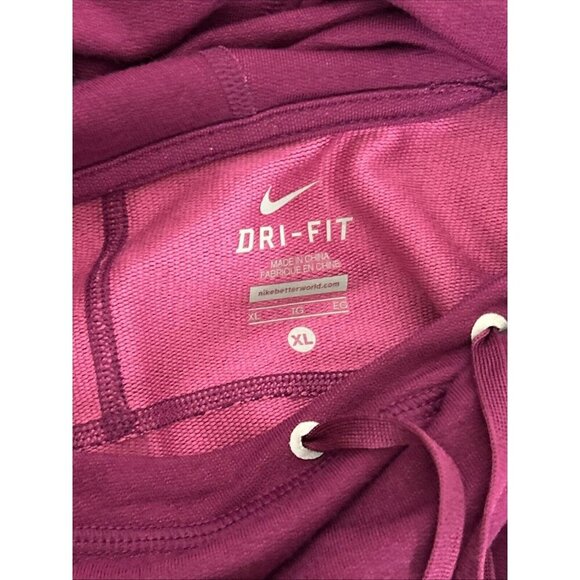 Nike Womens Dri-Fit Hoodie Sweatshirt XL fuchsia, Pullover Wool Blend Training - Picture 4 of 11